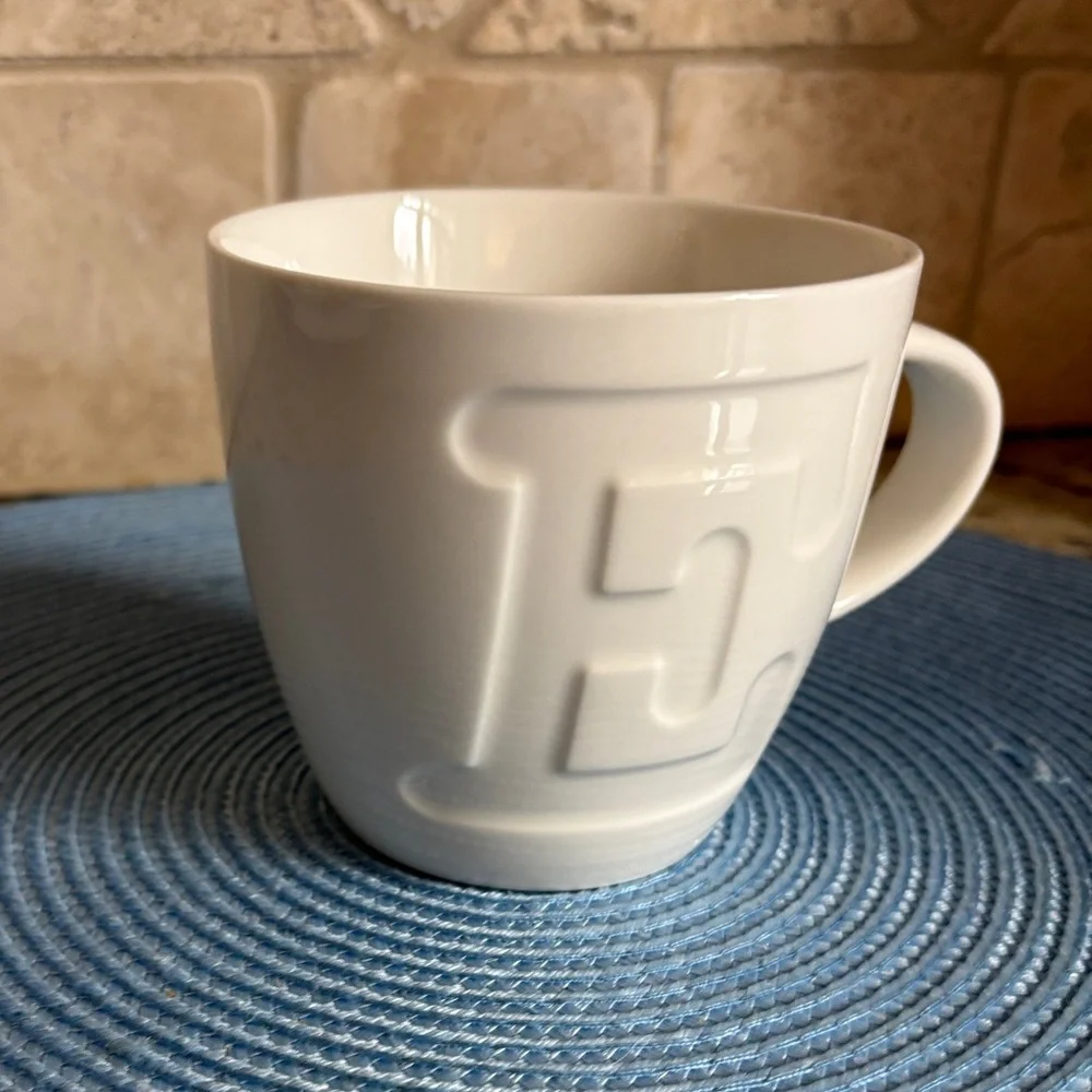 Designer Keith Brymer Jones Original Embossed Letter E Mug Cup - Picture 3 of 8
